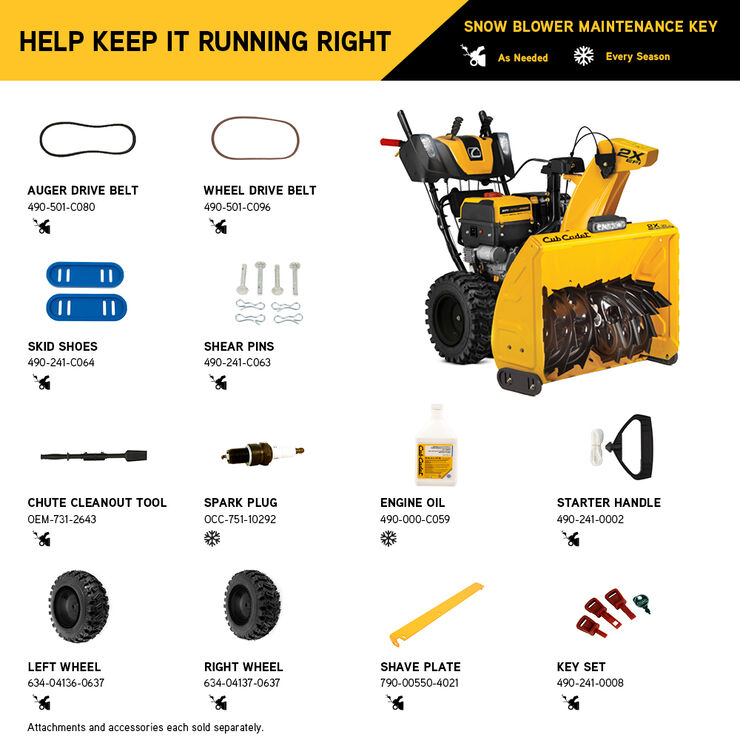 Cub Cadet 2X® 30" IntelliPOWER® EFI Snow Blower (31AH5GVO710) Cub Cadet 2X® 30" IntelliPOWER® EFI Snow Blower (31AH5GVO710)